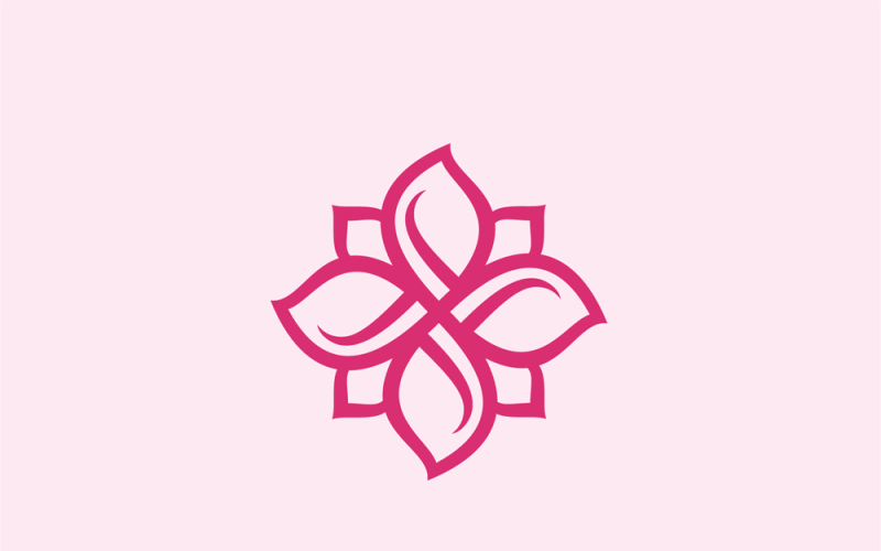 Abstrakt blomma vektor logotyp formgivningsmall