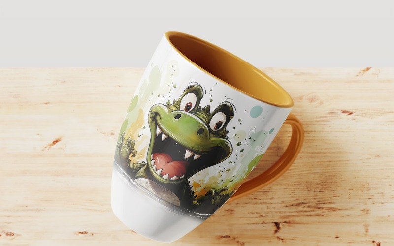 cabeça de animal engraçado crocodilo espreitando no fundo branco 4