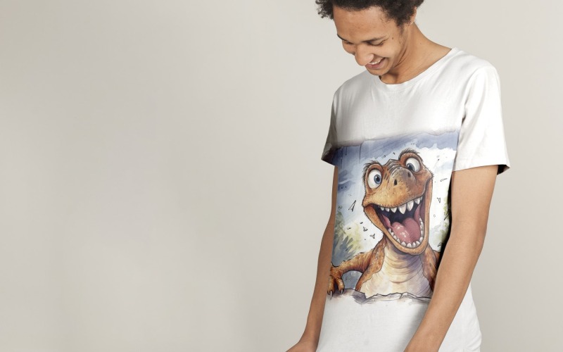 dinoszauruszok vicces állatfej kandikál fehér alapon 2