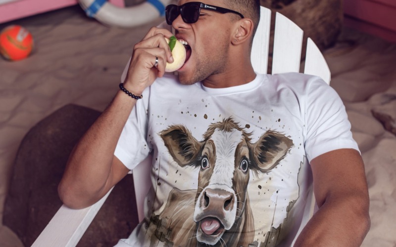 koe grappige dierenkop gluren op witte achtergrond 13
