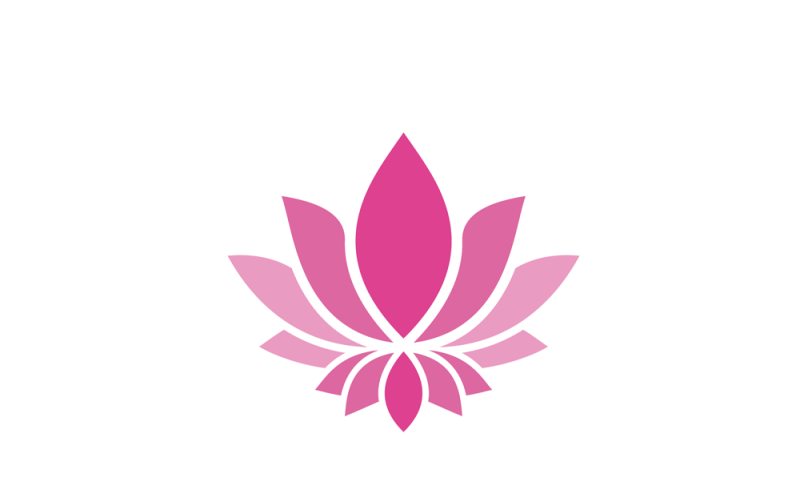 Lotus bloem logo ontwerpsjabloon