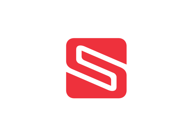 Modelo de design de logotipo Square Sync Letra S