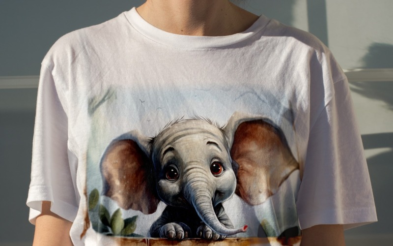 Olifant grappig Dierenhoofd gluren op witte achtergrond