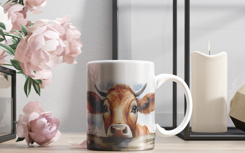 vaca engraçada cabeça de animal espreitando no fundo branco 10