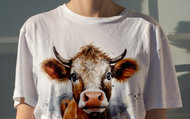 vaca engraçada cabeça de animal espreitando no fundo branco 19