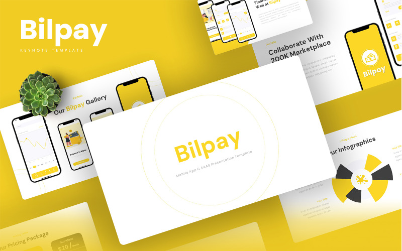 Bilpay – Mobile App & SAAS Keynote Template