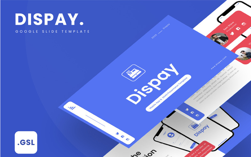 Dispay – Mobilalkalmazás és SAAS Google Diák sablon