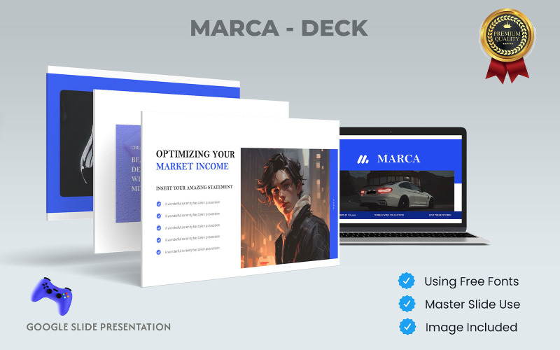 Modèle de présentation de diapositives Google Marca Deck