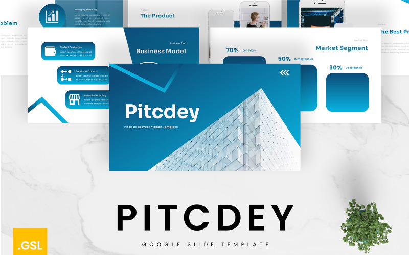 Pitcdey – шаблон Google Slides Pitch Deck