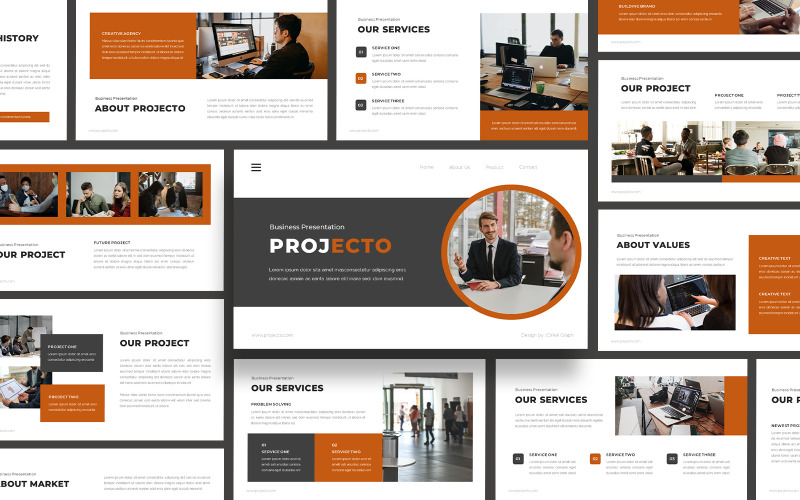 Projecto - Apresentação Google Slides Empresarial