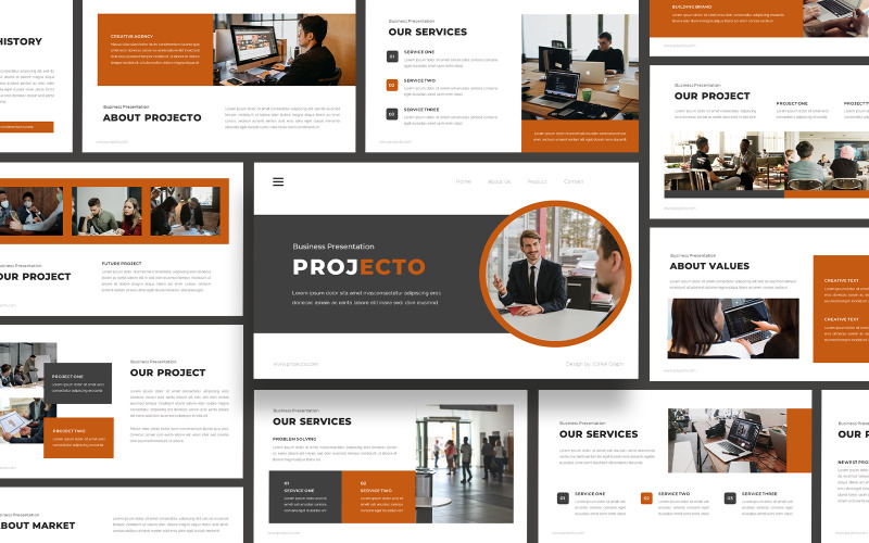 Projecto – Google Slides-Präsentation für Unternehmen