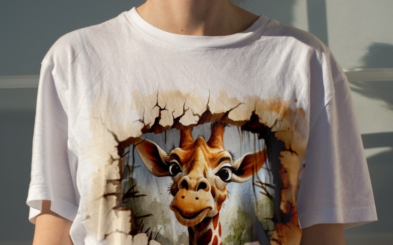 Giraffe grappige dierenkop gluren op witte achtergrond
