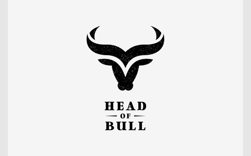 Logotipo rústico do rancho de gado Bull