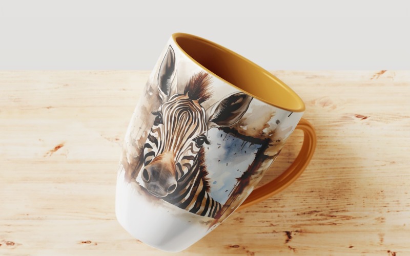 Zebra roligt djurhuvud som kikar på vit bakgrund 5