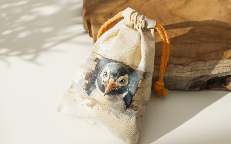 cabeça de animal engraçado pinguim espreitando no fundo branco 5