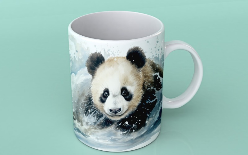 legrační panda zvířecí hlava pokukující na bílém pozadí 2
