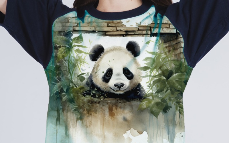 Panda komik hayvan kafası beyaz arka plana bakıyor 1