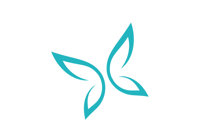 Vlinder logo ontwerpsjabloon v3
