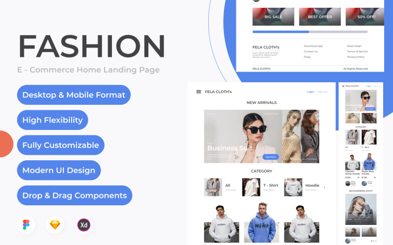 Fela Cloth's – Startseite der Website