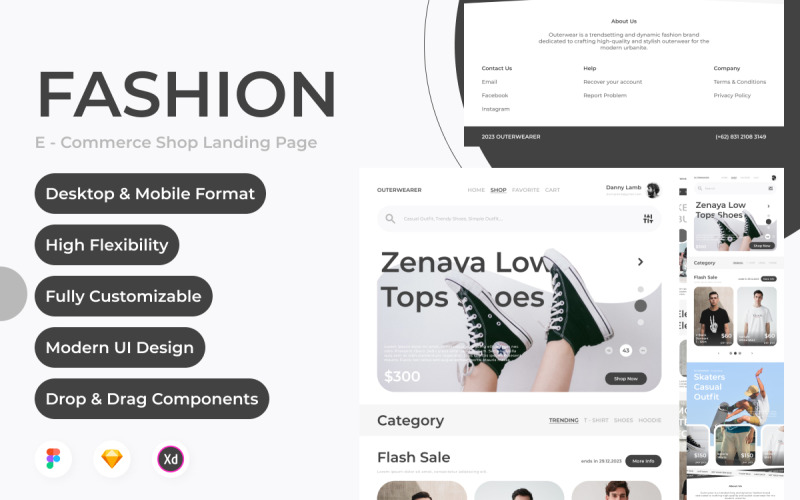 Oberbekleidunger - Website Home Landing Page V2