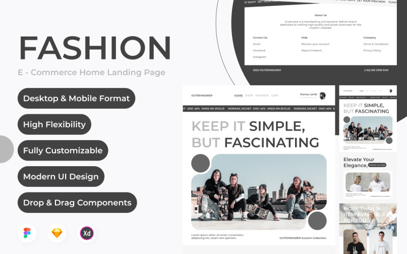 Верхняя одежда — главная целевая страница веб-сайта