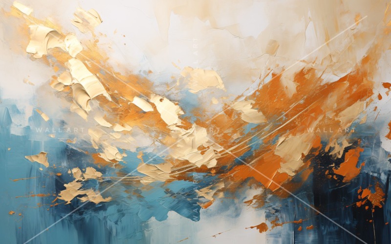 Expresiones abstractas del arte de la lámina dorada 29