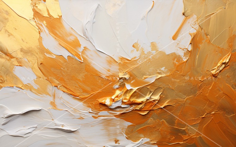 Expresiones abstractas de arte en lámina dorada 34