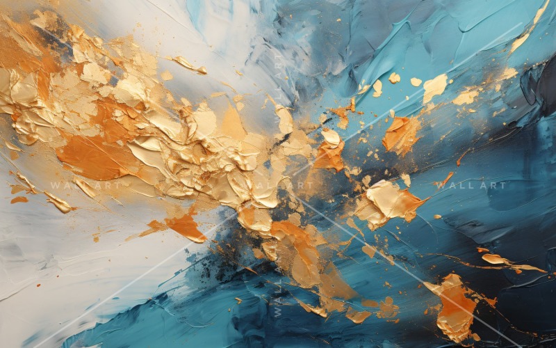 Golden Foil Art Abstract Expressions 36