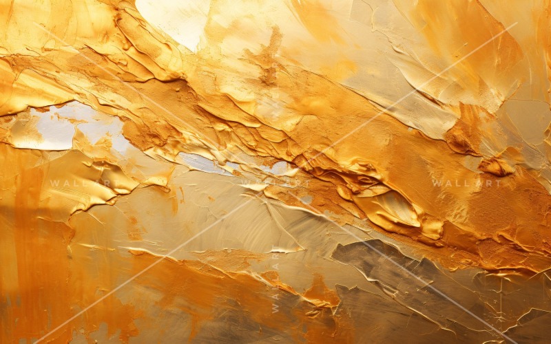Golden Foil Brush Strokes Artistic Expression 41