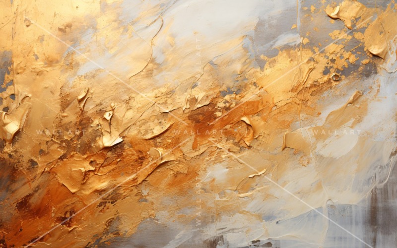 Golden Foil Art Abstract Expressions 57 TemplateMonster