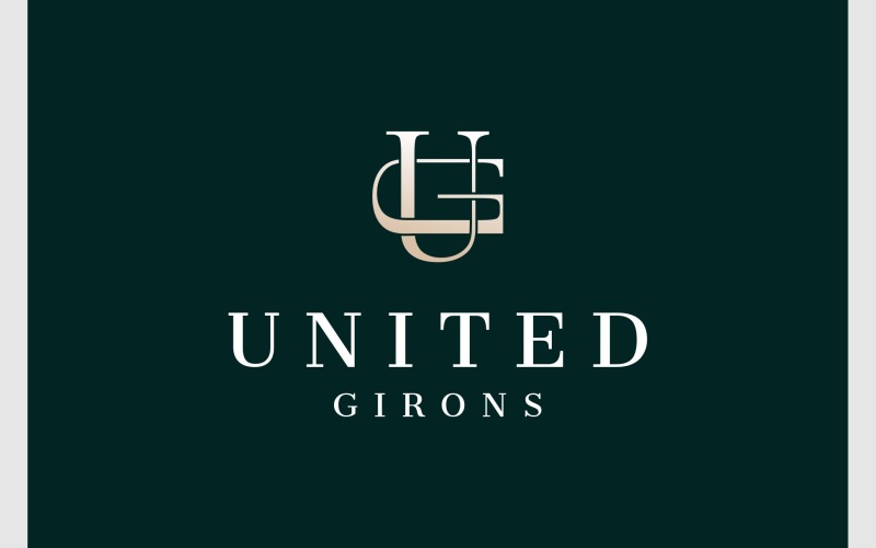 Brief UG GU initialen luxe Logo