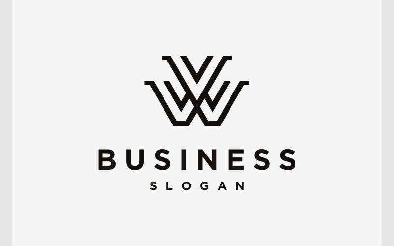 Lettre VW WV Logo monogramme simple