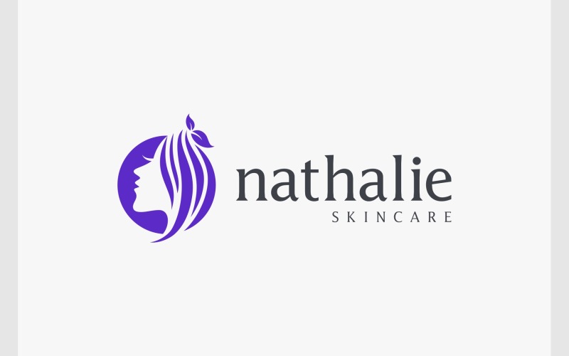 Logo De Soins De La Peau De Femme De Beauté