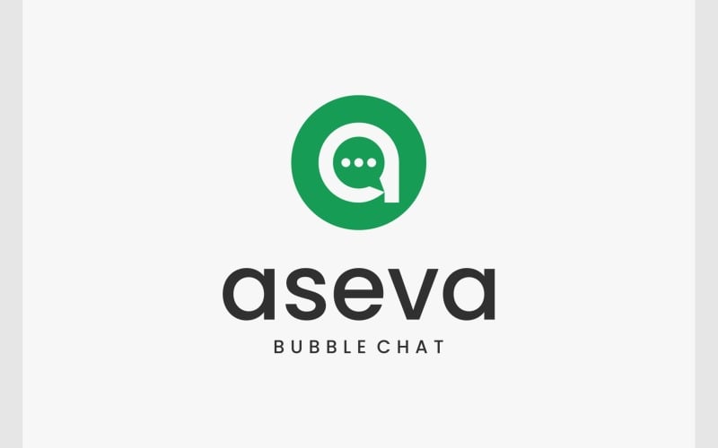 Логотип буквы A Bubble Chat