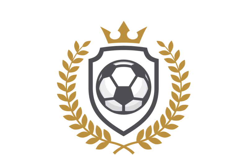 Шаблон дизайна логотипа футбола