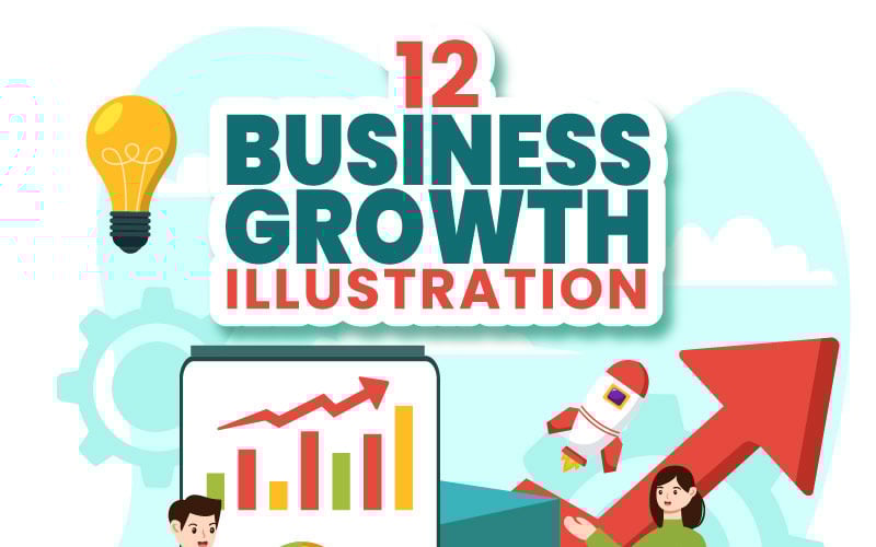12 Business Growth Illustration #381221 - TemplateMonster