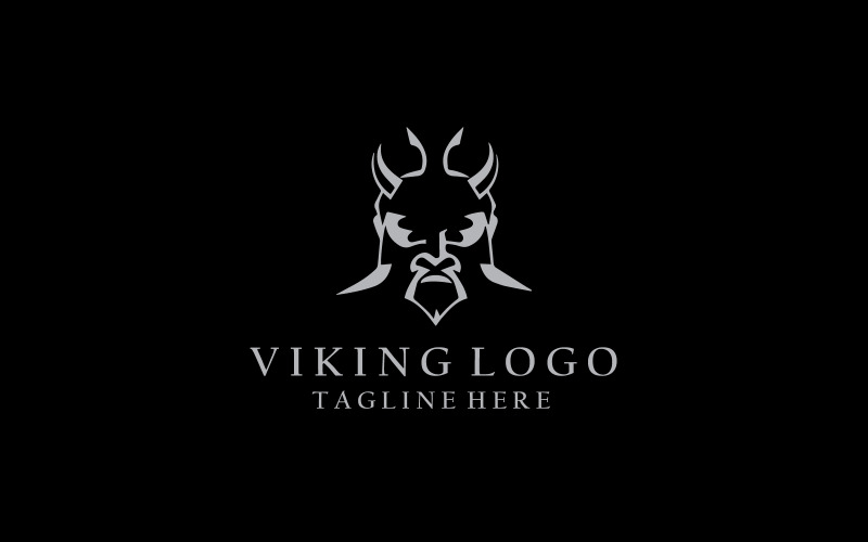 Menschliche Wikinger-Logo-Vorlage