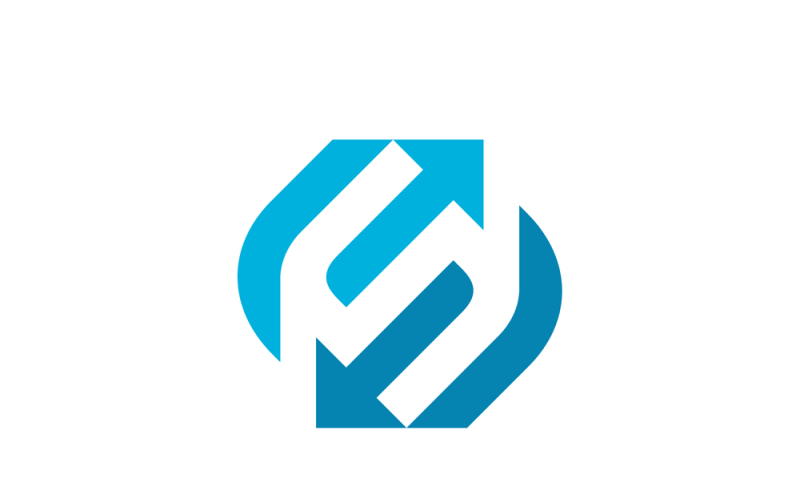 Modèle de conception de logo de partage social lettre S