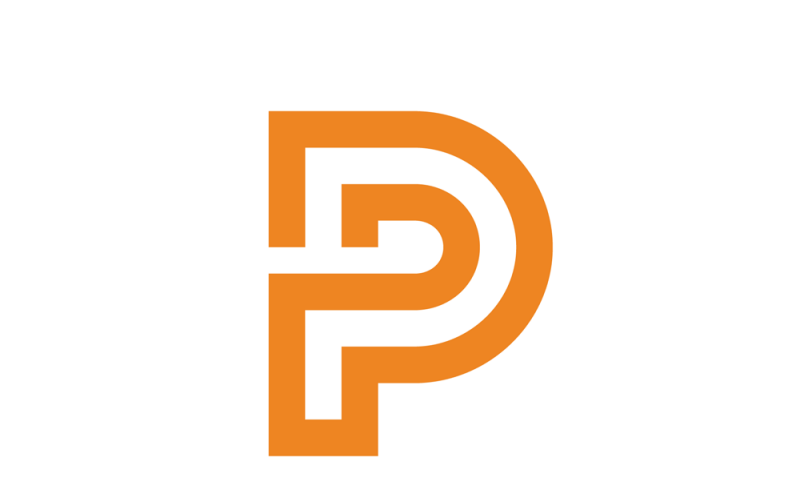 Modello di progettazione del logo Powered Letter P PP PD
