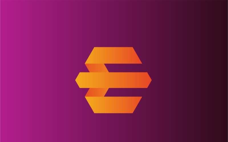 Modello di progettazione del logo vettoriale Extra Hexagon Letter E