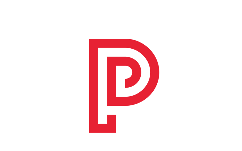 Pro Data Letter P PP PD logó tervezősablon