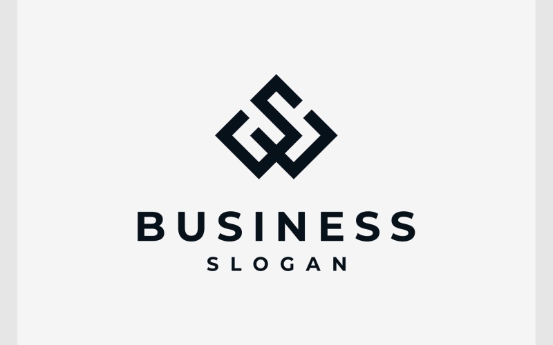 Буква WS Инициалы SW Простой логотип с монограммой