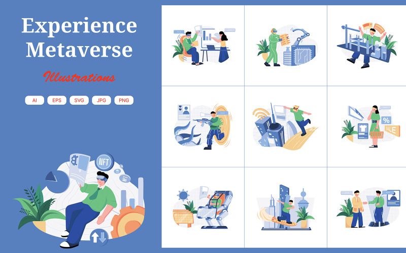 M486_Experience Набор иллюстраций Метавселенной