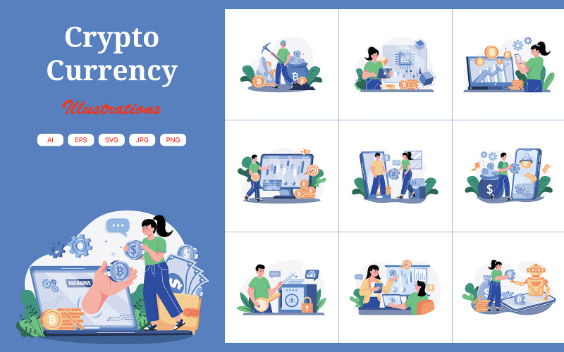M495_Cryptocurrency illusztrációs csomag