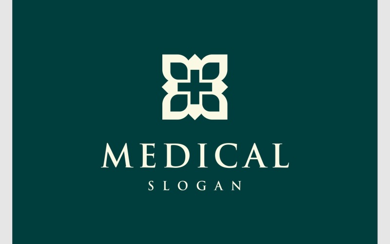 Medicinsk medicin Blomma Leaf Logotyp