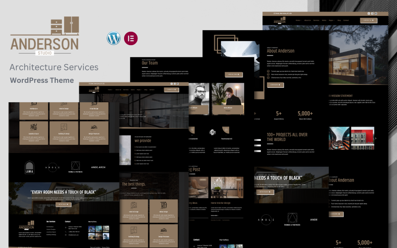 Anderson - 建筑工作室和组合 WordPress 主题