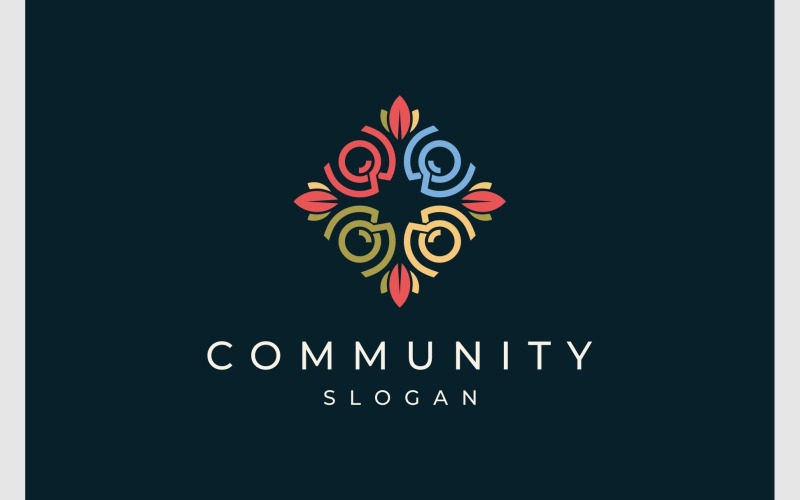 Gemenskap ram dekoration logotyp