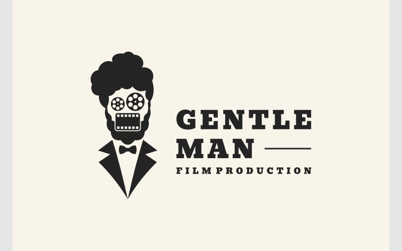 Logo pana filmu filmowego dżentelmena