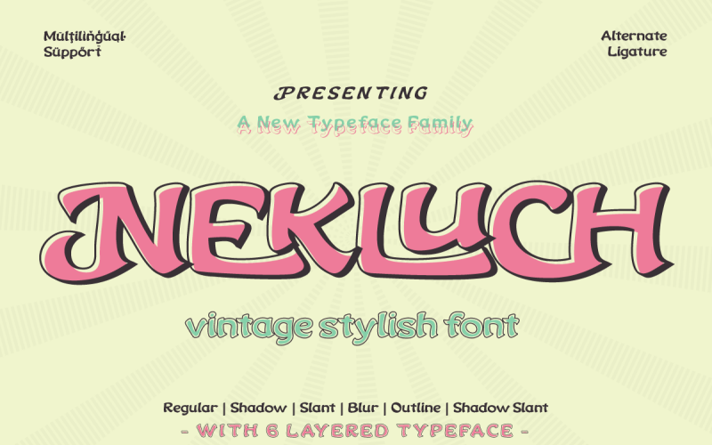 Nekluch - Vintage Display Font
