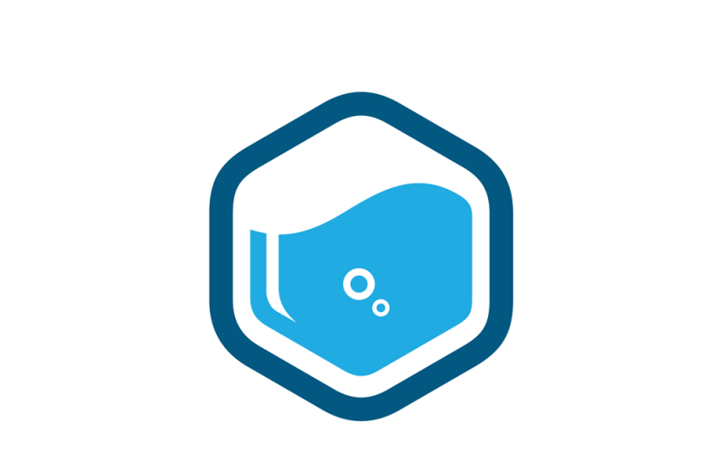 Шаблон оформлення логотипу Hexaqua
